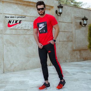ست تیشرت شلوار مردانه Nike مدل Zilan قرمز