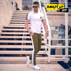 ست تیشرت شلوار مردانه مدل Darkub سفید