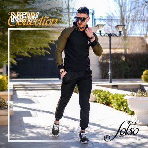 ست سویشرت شلوار Solso مشکی سبز