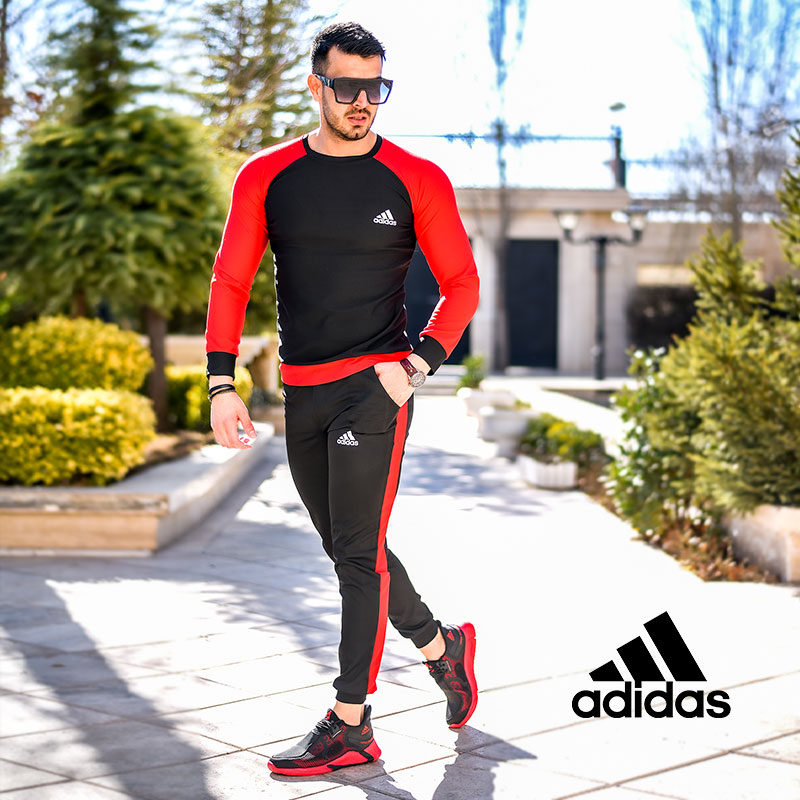 ست بلوز شلوار adidas مدل Pease قرمز