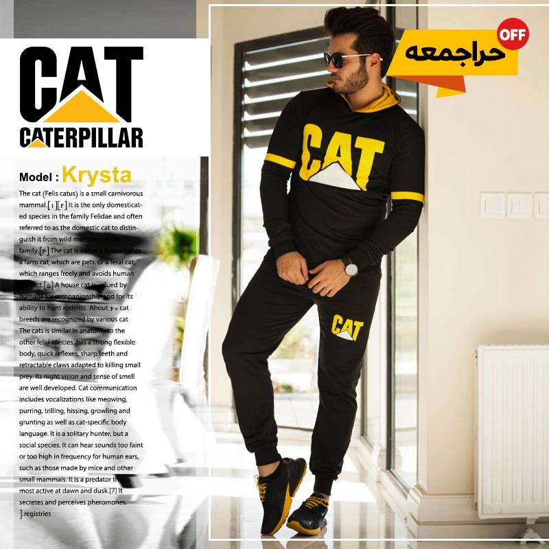 ست سویشرت شلوار مردانه Cat مدل Krysta آستین بلند