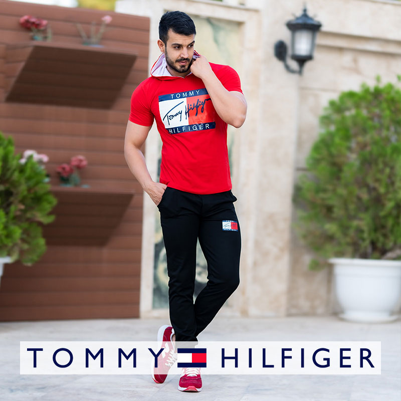 ست تیشرت شلوار کلاهدار tommy مدل Hilfiger