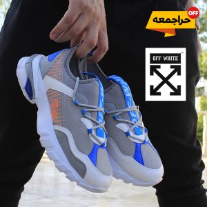 کفش مردانه off white مدل Tiho طوسی آبی