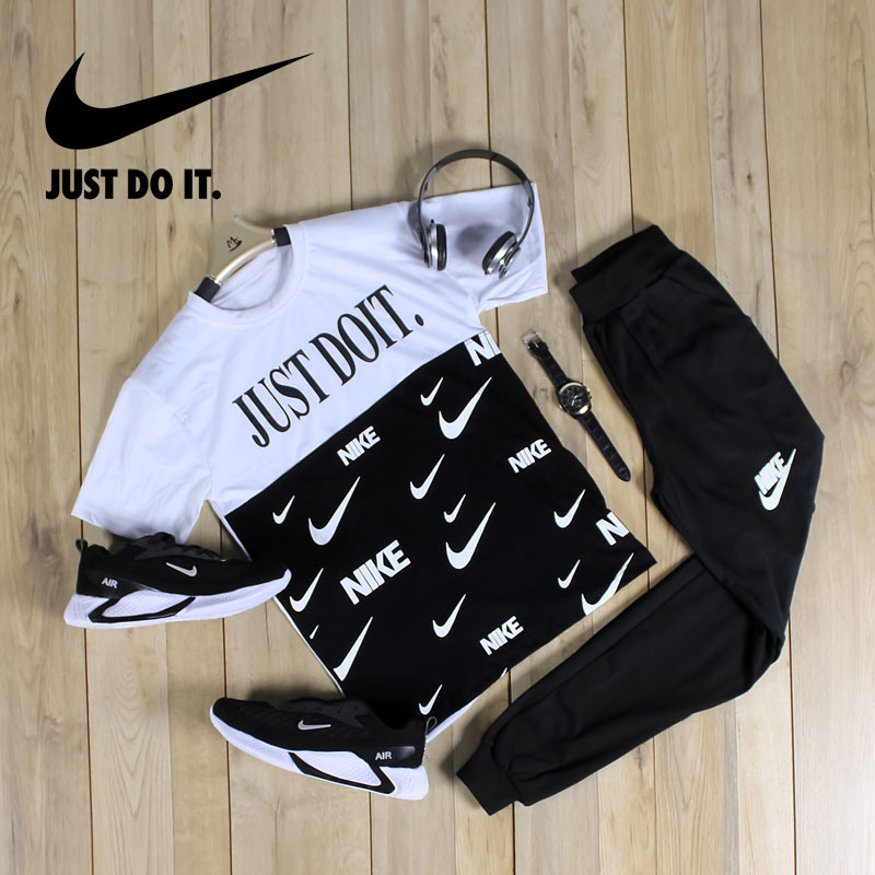 ست تیشرت شلوار Nike مدل Bizak سفید