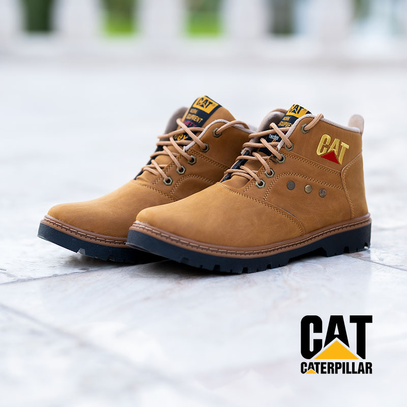 نیم بوت مردانه Cat مدل SAFETY عسلی