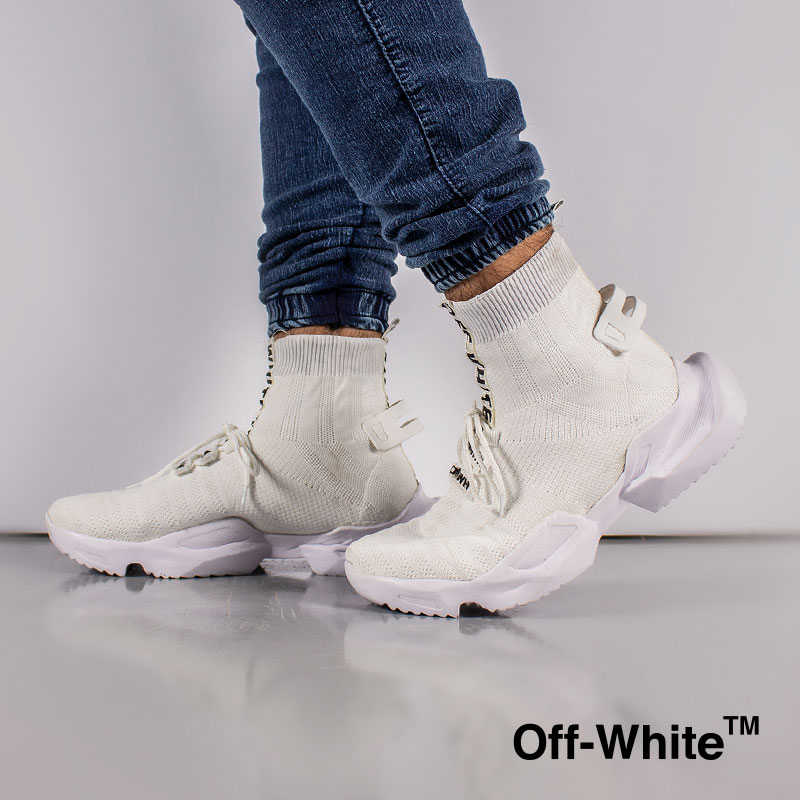 کفش ساقدار off white مدل socuring سفید