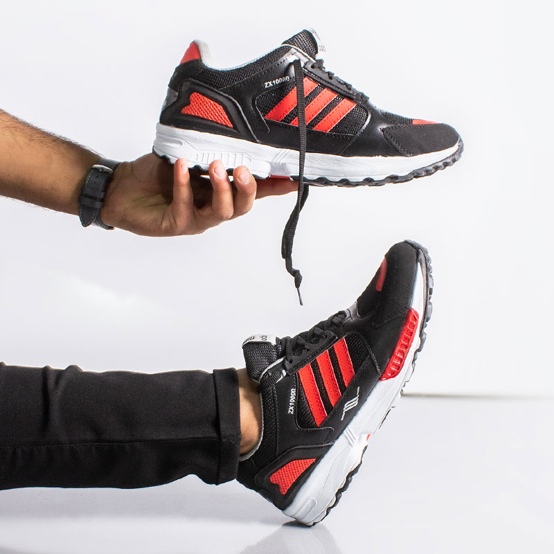 کفش مردانه adidas مدل ZX مشکی قرمز