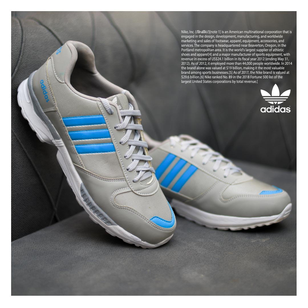 کفش مردانه adidas مدل Sorena طوسی آبی