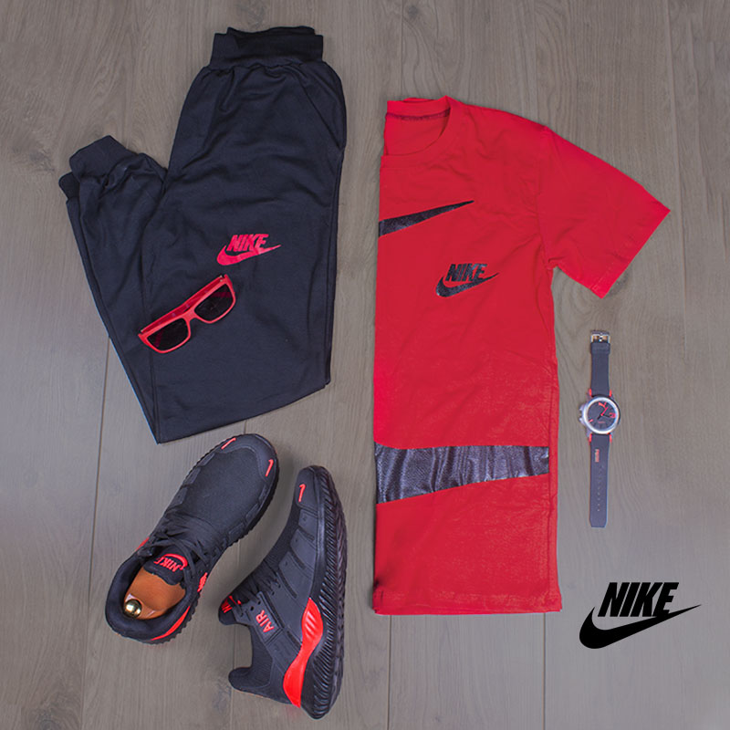 ست تیشرت شلوار Nike مدل Morfia قرمز