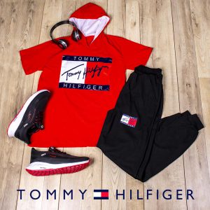 ست تیشرت شلوار کلاهدار tommy مدل Hilfiger