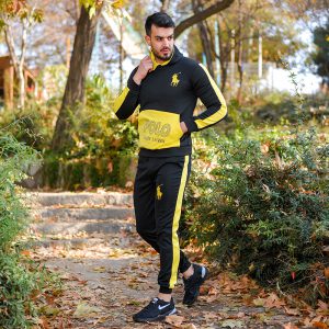 ست سویشرت شلوار Polo مدل ralph lauren مشکی زرد