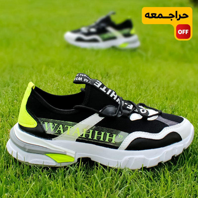 کفش مردانه off white مدل bep مشکی سبز