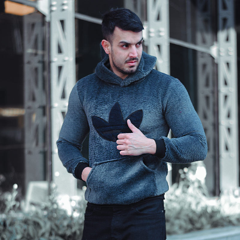 سویشرت مردانه adidas مدل shaniya طوسی