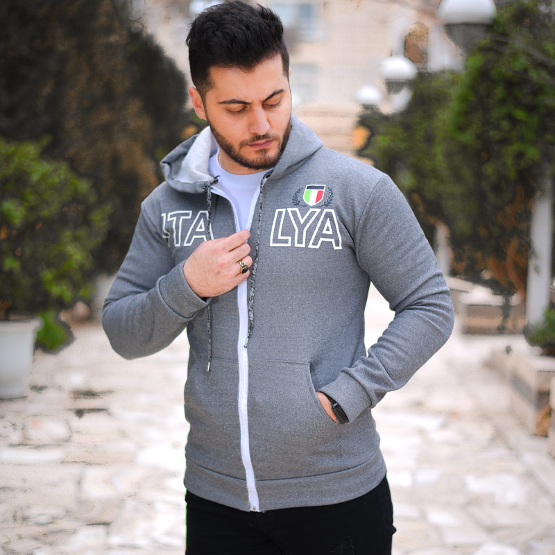 سویشرت مردانه ITALYA مدل Arashk طوسی