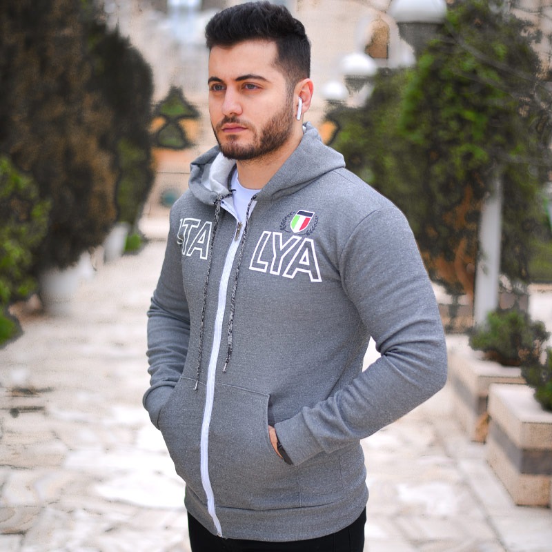 سویشرت مردانه ITALYA مدل Arashk طوسی