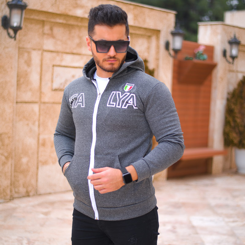 سویشرت مردانه ITALYA مدل Arashk زغالی