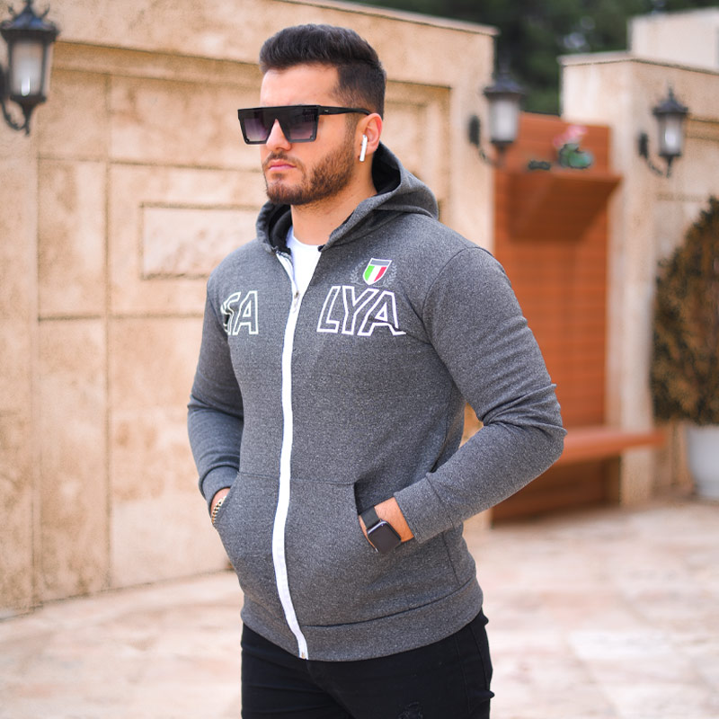 سویشرت مردانه ITALYA مدل Arashk زغالی