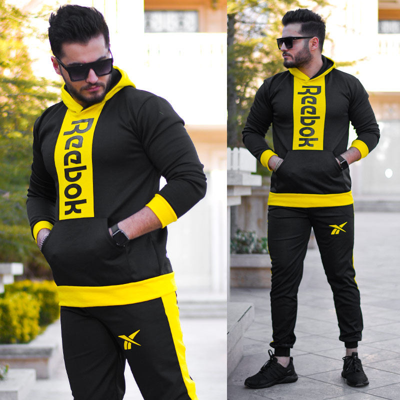 ست سویشرت شلوار Reebok مدل zigzag زرد