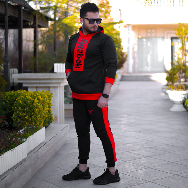 ست سویشرت شلوار Reebok مدل zigzag قرمز
