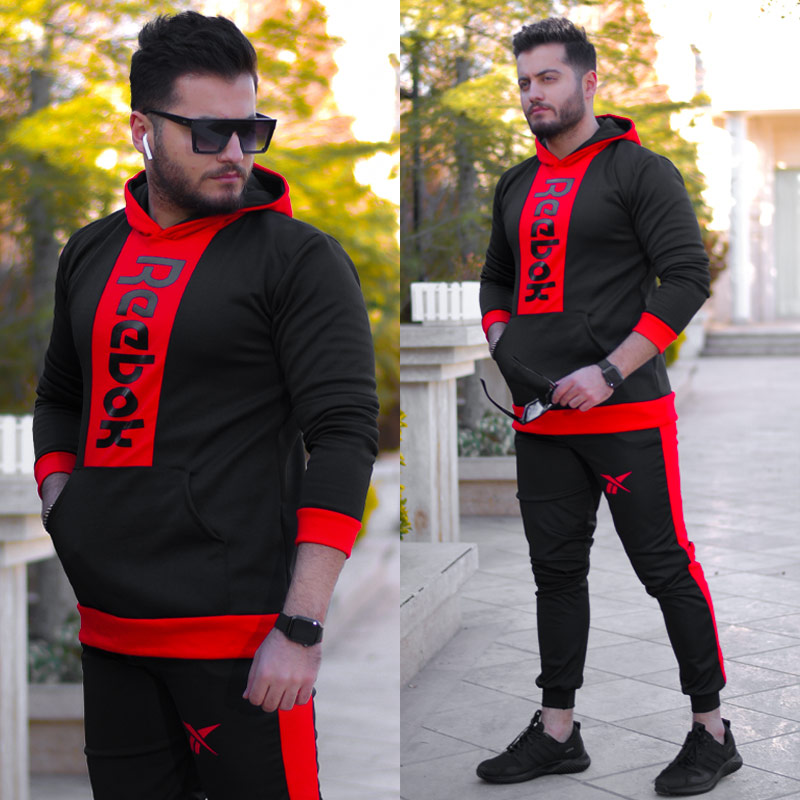 ست سویشرت شلوار Reebok مدل zigzag قرمز