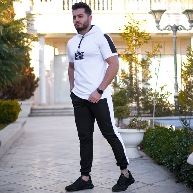 ست تیشرت شلوار Nike مدل shikson سفید