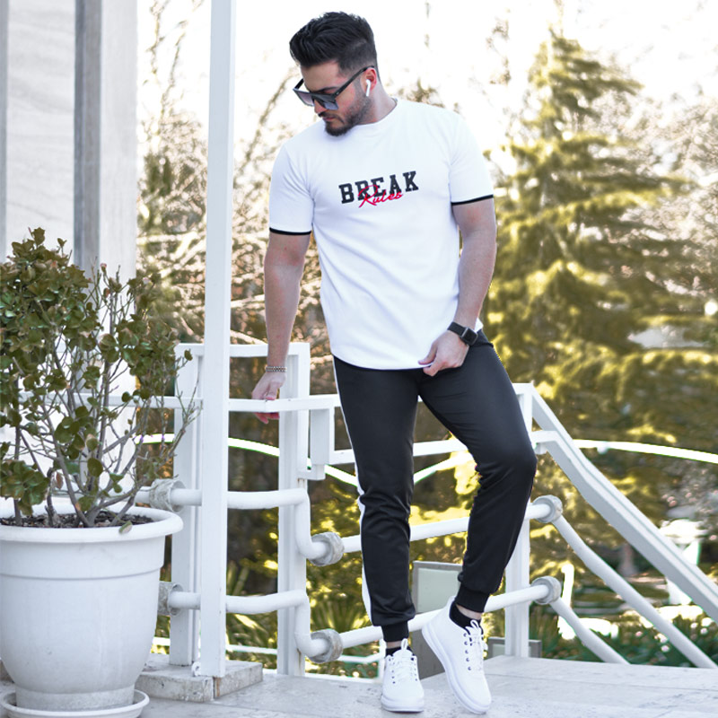 ست تیشرت شلوار BREAk سفید