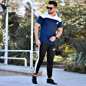 تیشرت شلوار کلاهدار NIKE مدل Fidar سورمه ای
