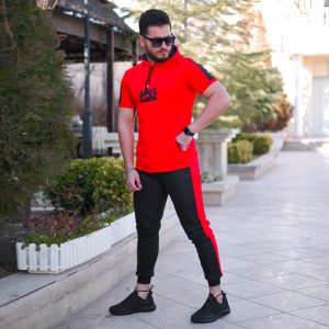 ست تیشرت شلوار Nike مدل shikson قرمز