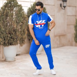 ست تیشرت شلوار مدل off ROAD آبی