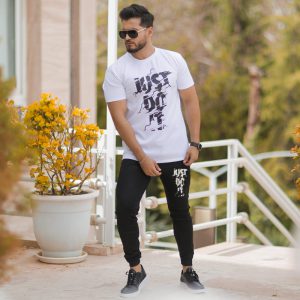 ست تیشرت شلوار مردانه مدل daxoon سفید