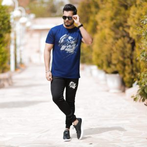 ست تیشرت شلوار مردانه مدل Black Friday سورمه ای