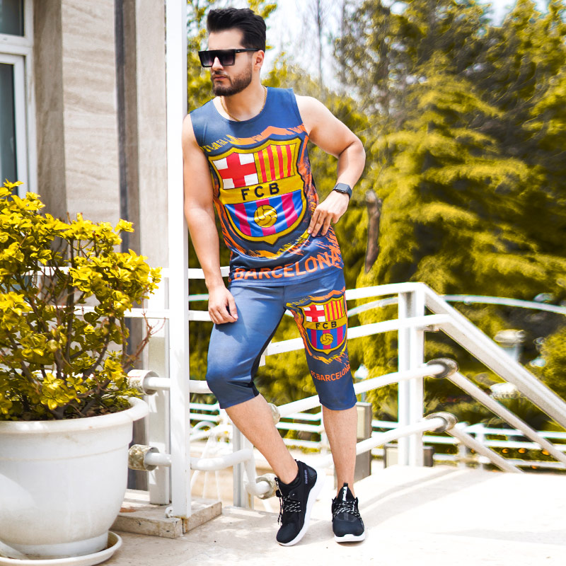 ست تاپ شلوارک مردانه مدل FCB