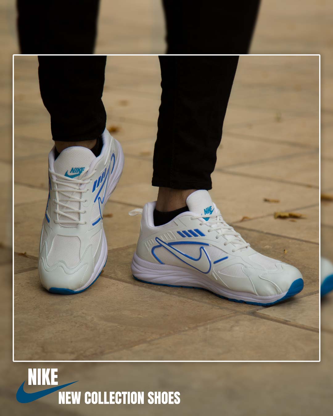 کفش مردانه NiKe مدل arkin سفید آبی