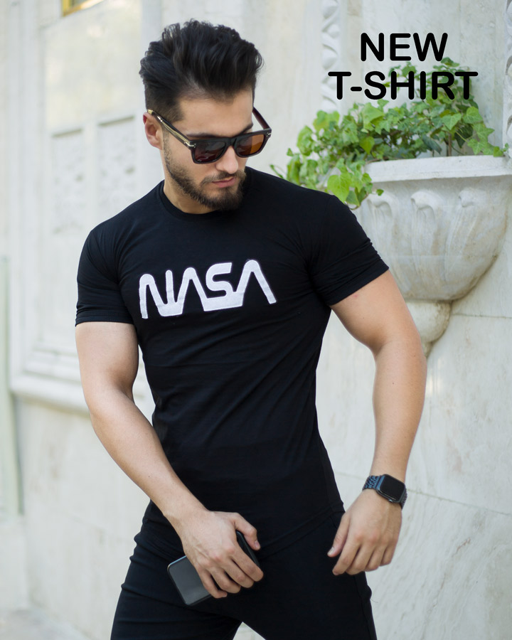 تیشرت مردانه مدل NASA مشکی