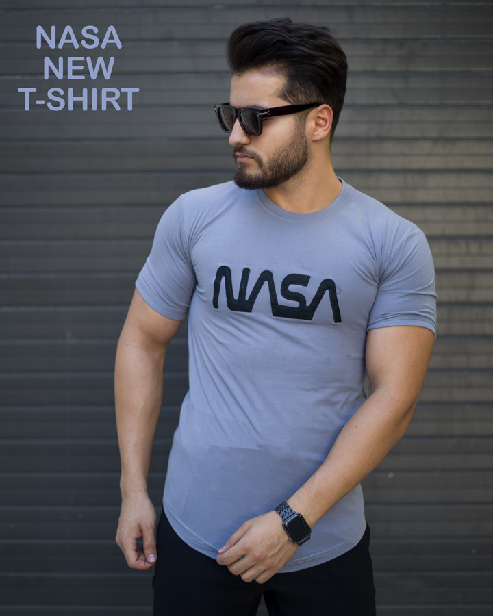 تیشرت مردانه مدل NASA طوسی