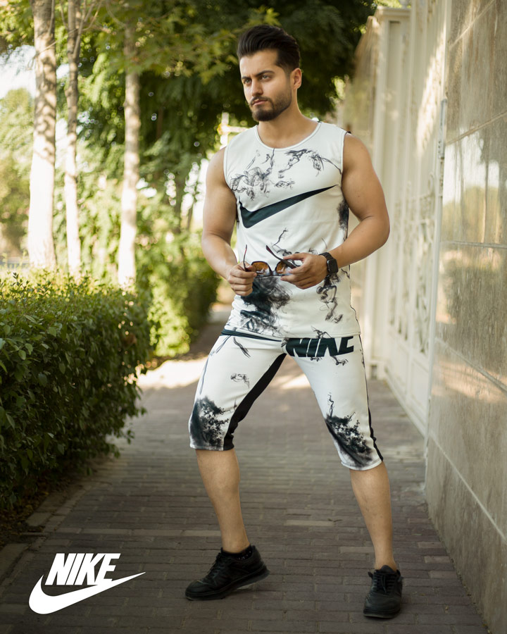 ست تاپ شلوارک مردانه nike مدل asics