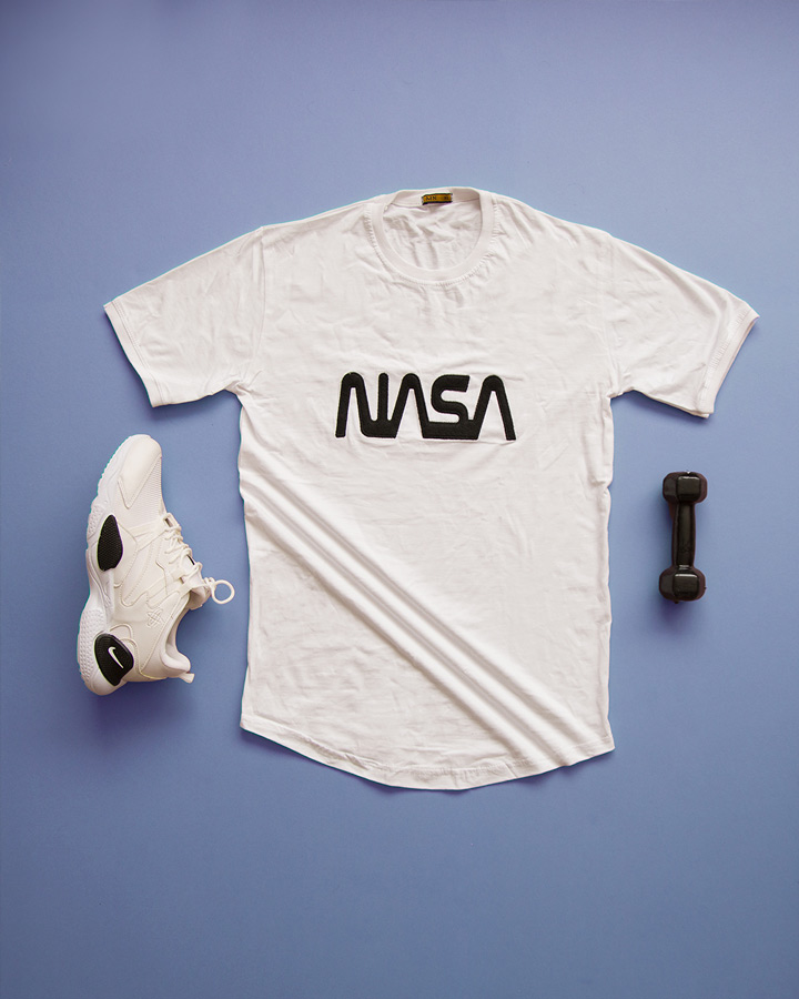 تیشرت مردانه مدل NASA سفید