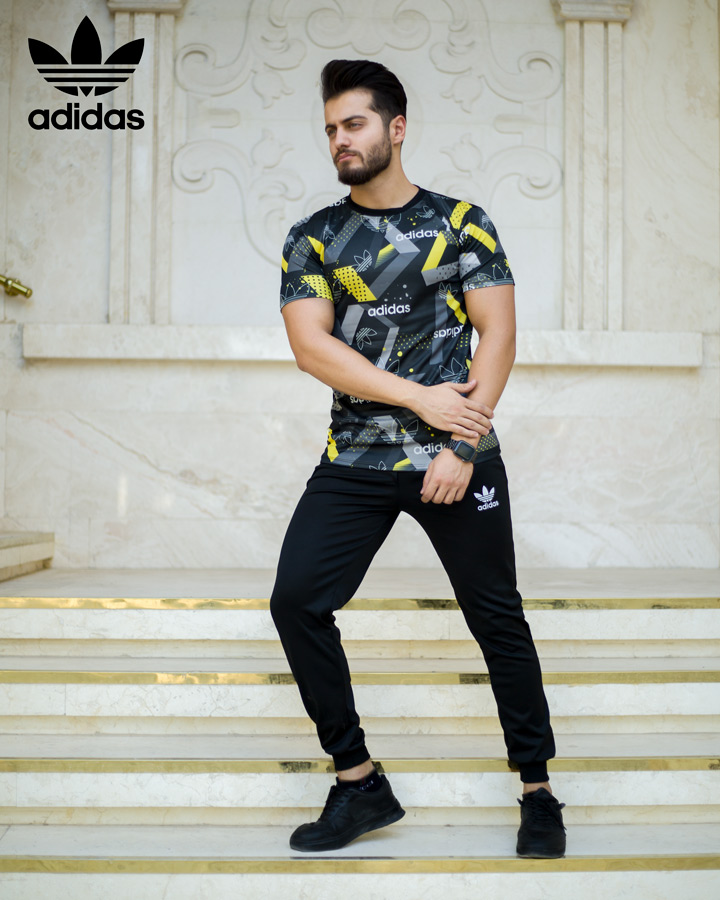 ست تیشرت شلوار adidas مدل ORIGINAL زرد