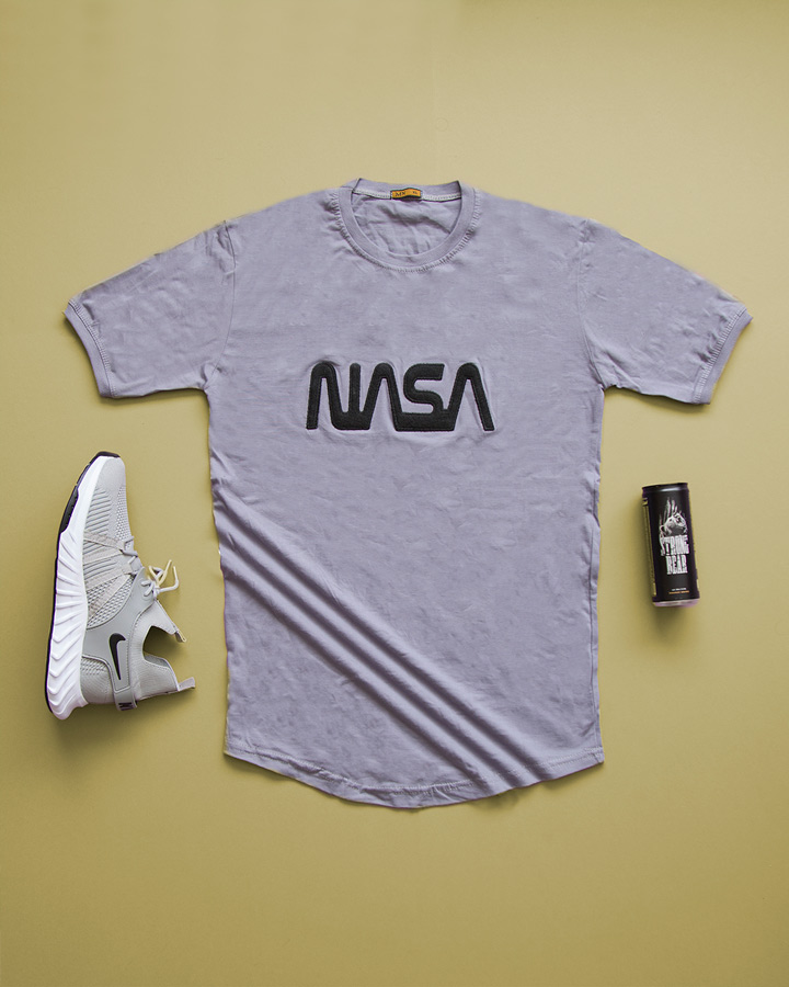 تیشرت مردانه مدل NASA طوسی