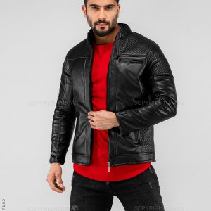 کاپشن چرم مردانه Alvin مدل 17102