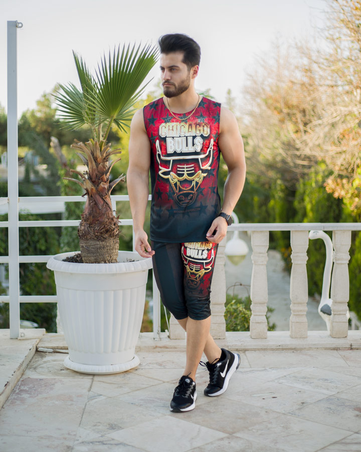 ست تاپ شلوارک مردانه مدل bulls