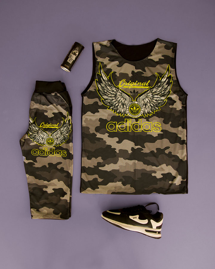 ست تاپ شلوارک مردانه adidas مدل ako