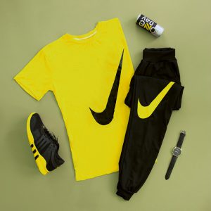 ست تیشرت شلوار Nike مدل calin زرد