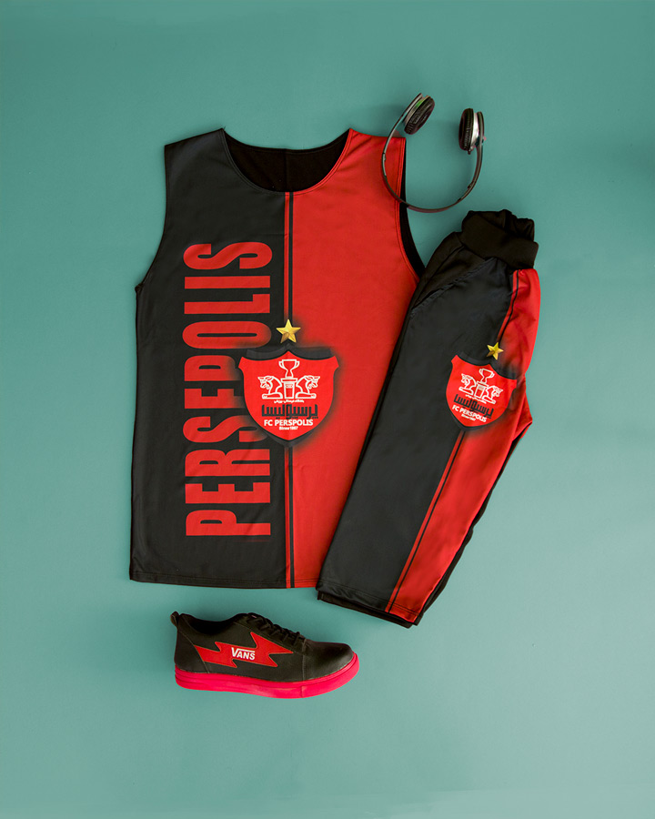 ست تاپ شلوارک پرسپولیس مدل madmext