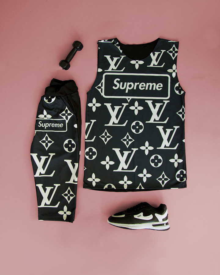 ست تاپ شلوارک lv مردانه Floriza