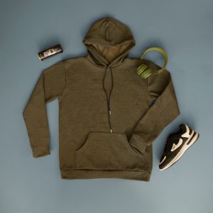 هودی مردانه کلاهدار مدل Icon سبز لجنی