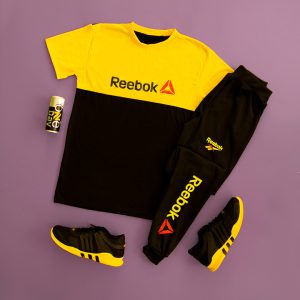ست تیشرت شلوار Reebok مدل GK مشکی زرد