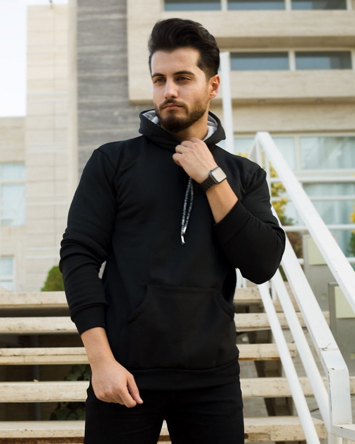 هودی مردانه کلاهدار مدل Icon