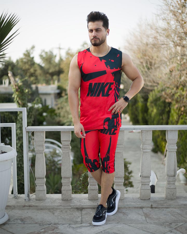 ست تاپ شلوارک nike مدل Boxing قرمز