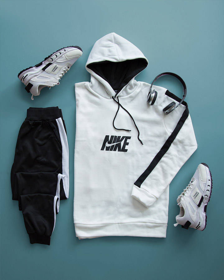 ست سویشرت شلوار Nike مدل Demon سفید
